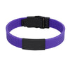 Sports Plus kids purple silicone and black stainless steel medical alert bracelet