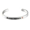 Blood Thinner adjustable stainless steel medical ID bangle