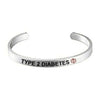 Type 2 Diabetes adjustable stainless steel medical ID bangle