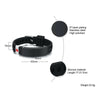 Bermuda black silicone and stainless steel medical alert bracelet dimensions and materials overview.