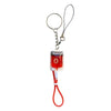 Blood group O novelty keyring with a red blood bag, catheter split ring keychain
