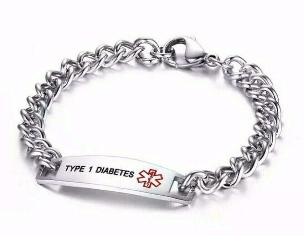 Personalized Medical Alert ID Bracelets Stainless Steel Stylish and Safe  for Men | eBay