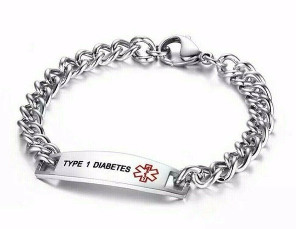 Diabetes Medical Alert Bracelets (Personalised Option Available)