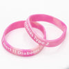 Pink Diabetes Type 2 medical alert silicone wristbands