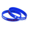 Epilepsy blue silicone medical alert wristbands