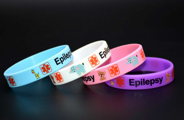 Kids Epilepsy Awareness Silicone Wristbands