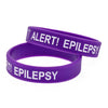 Kids range of Epilepsy medical alert silicone wristbands in purple