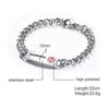 Pacemaker stainless steel medical alert bracelet specification image