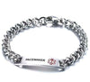 Stainless steel Pacemaker medical alert bracelets with the option to engrave the reverse with medical information.