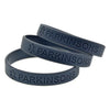 Parkinsons awareness silicone wristbands in grey, no infill