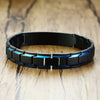 Ripley blue medical alert bracelet view from the reverse including clasp and plate.