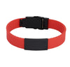 Sports Plus kids red silicone and black stainless steel medical alert bracelet