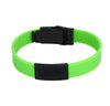 Sports Plus kids green silicone and black stainless steel medical alert bracelet