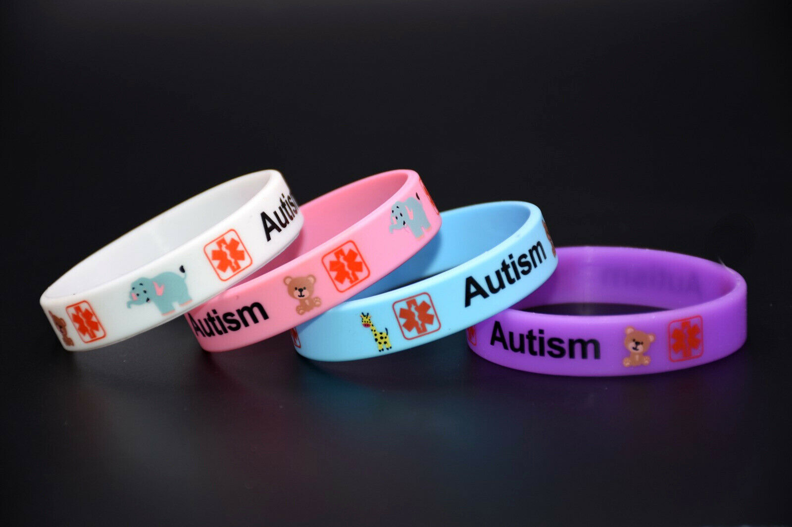 autism silicone wristbands medical alert