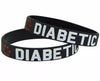 Black Diabetic medical alert silicone wristbands