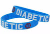 Blue Diabetic medical alert silicone wristbands